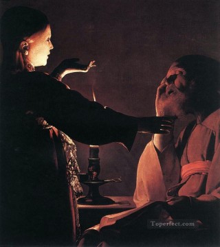 ジョルジュ・ド・ラ・トゥール Painting - 聖ジョゼフの夢 キャンドルライト ジョルジュ・ド・ラ・トゥール